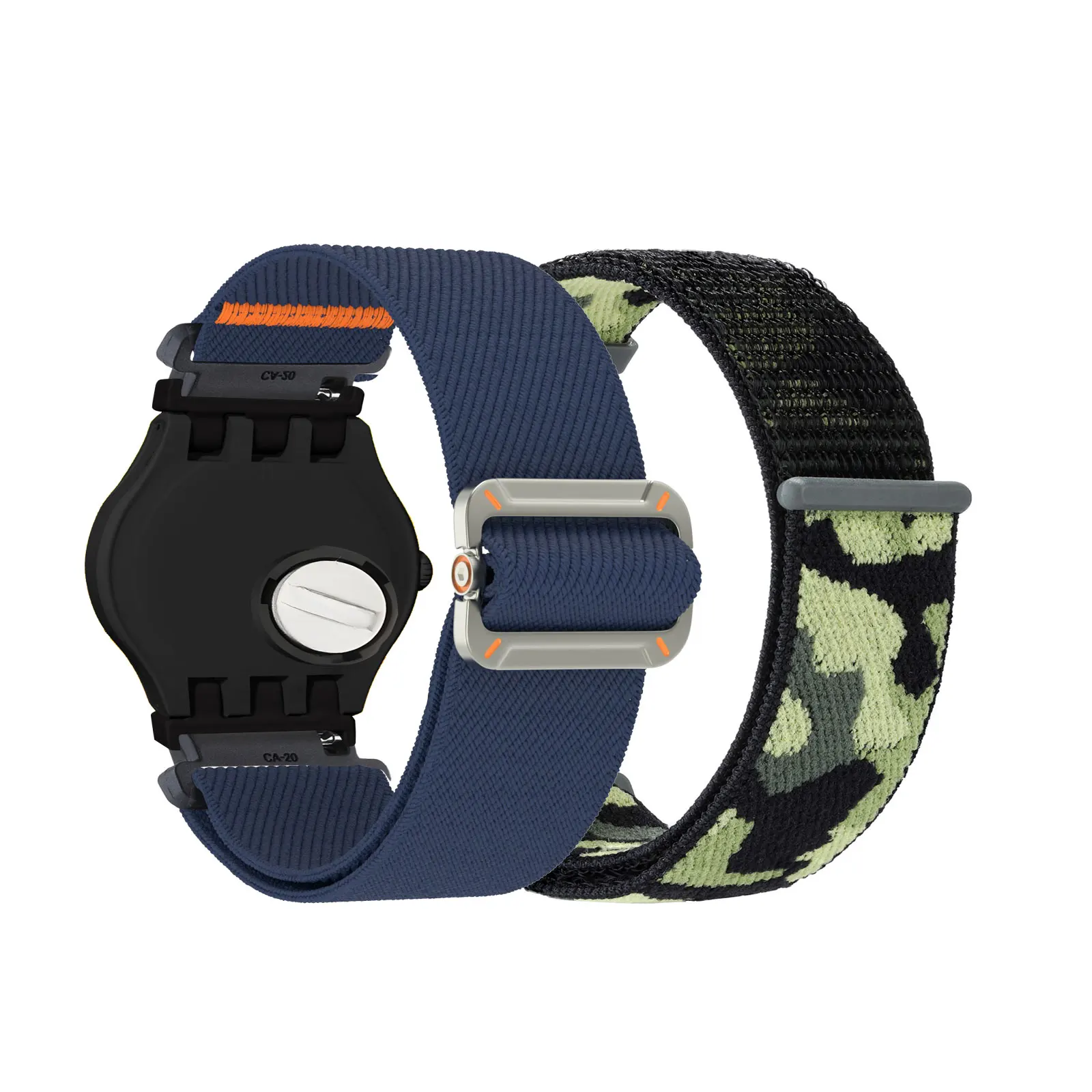 

2pcs Nylon Bands for swatch 19mm Band, Elastic Nylon Sports Strap