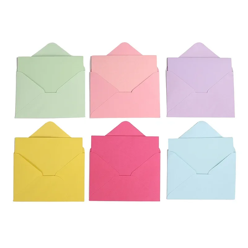 Imagem -06 - Envelopes Coloridos e Cartão Retro Mini Envelopes de Papel para Convites de Casamento Convite do Partido Presentes 110g 50 Pcs por Lote