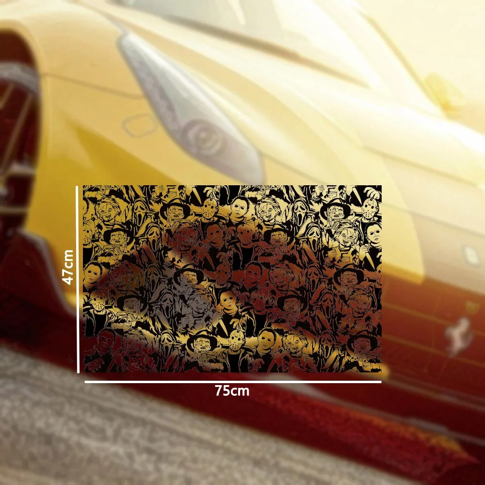 1 pcs 29 x 18.5inch Halloween horror character atmosphere decoration UV Car sticker Window sticker GM suv sedan Waterproof