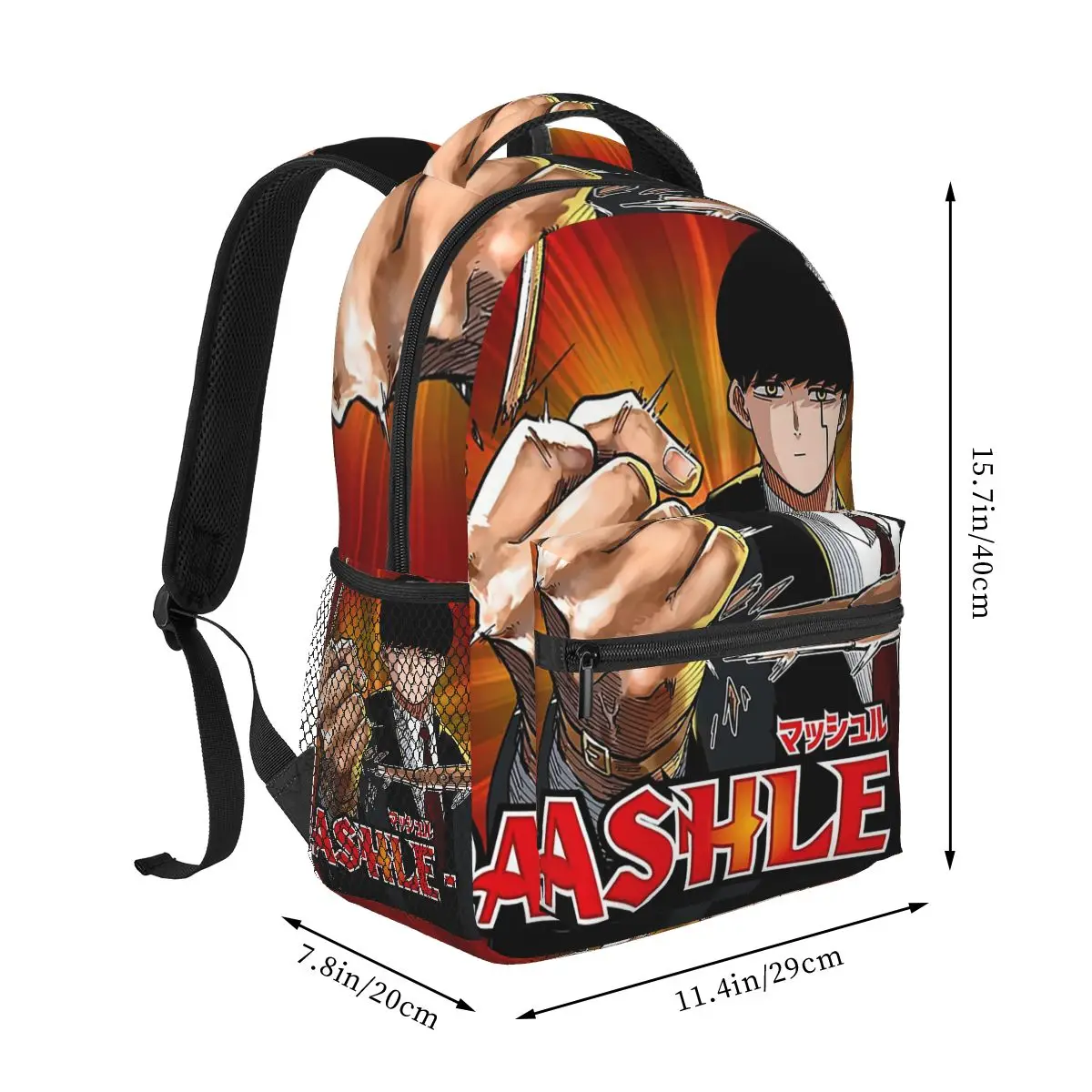 Mashle Magic And Muscles Comic Student Backpack School Bag Hiking Travel Daypack for Boys Girls Fashion Bookbag Shoulder Bags