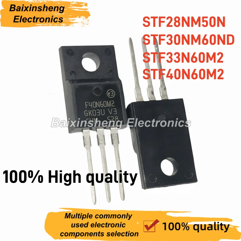 10PCS High quality STF28NM50N STF30NM60ND STF33N60M2 STF40N60M2 TO-220F N-channel Power MOSFET High Voltage Switching Transistor