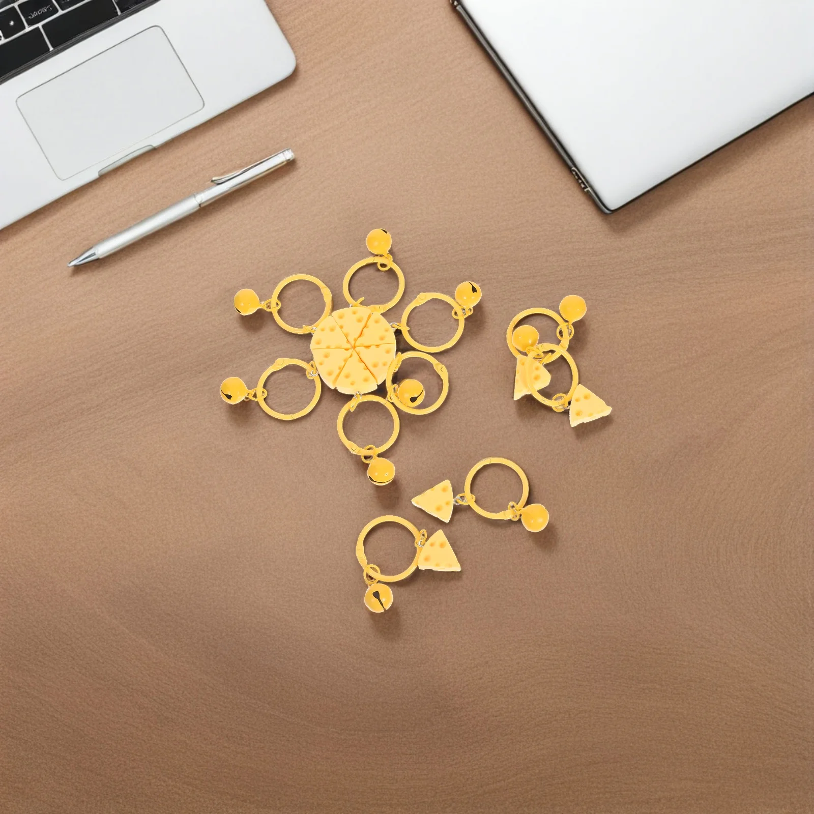 

10 Pcs Cheese Keychain Bag Charms Candy Mini Handbag Pendant Cute Resin Food Hanging Decoration