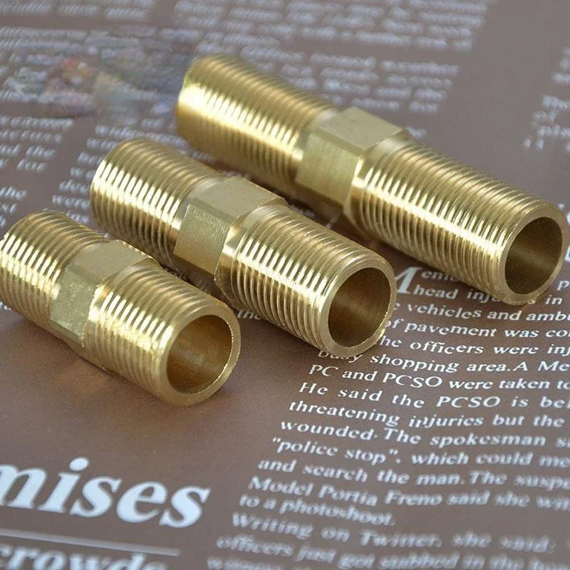 Copper Metal Threaded Water Pipe Connector 1/4" 1/2" 3/4" 1" Thread Reducer Connector Transitional Coupling Hose Tap Fittings