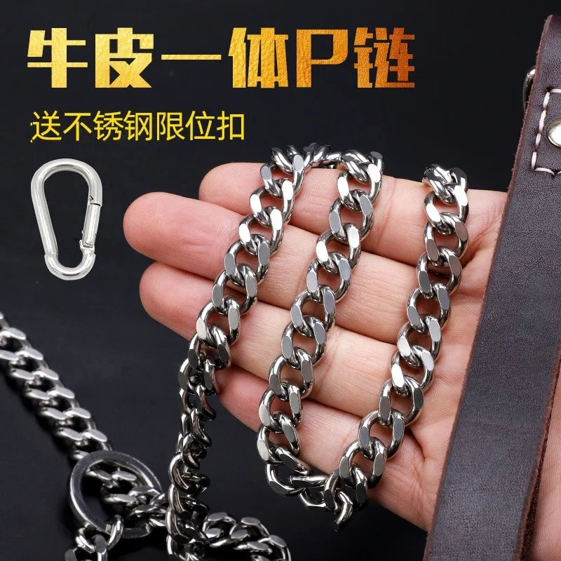 Dog P Chain Racing Grade Stainless Steel Leash Medium And Large Dog  Chain Training Dog Explosion-proof Punch Walking Dog Leash