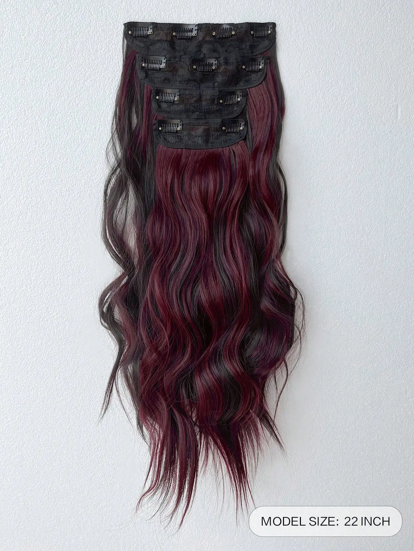 Clip In Hair Extensions Hight Light Red Color 22 Inch 4 PCS 