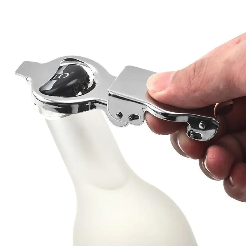 Stainless Steel Multifunctional Champagne Bottle Opener Durable Labor Saving Perfect For Home Bar Parties Wedding Events