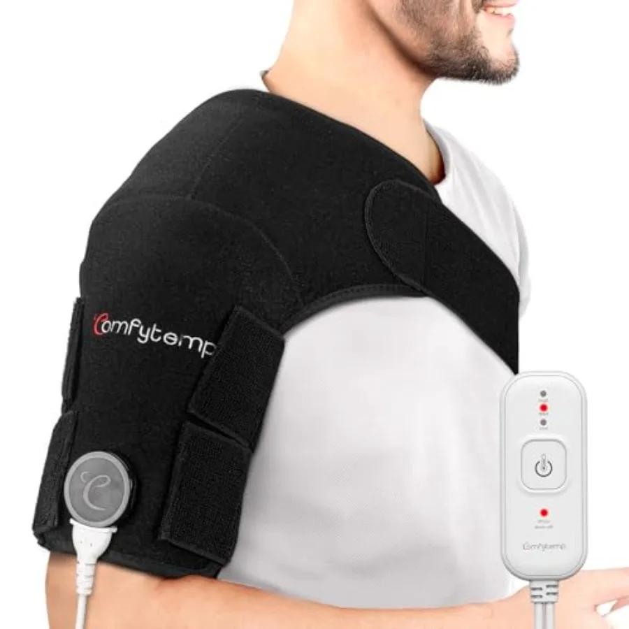 

Comfytemp Shoulder Heating Pad for Rotator Cuff, Heating Pad for Shoulders with Brace, Electric Heated Shoulders Wrap for Men W