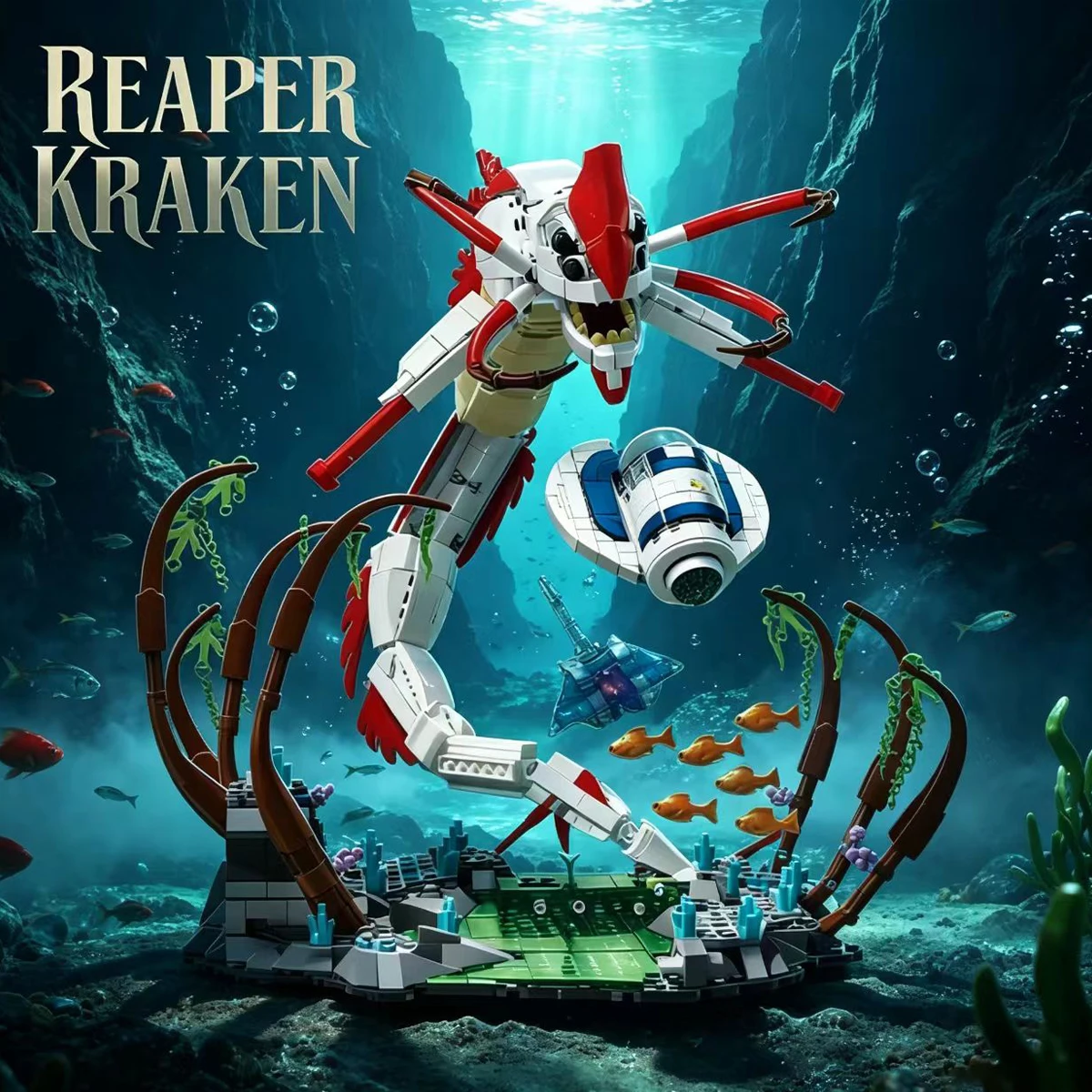 Ideas Series Underwater World Death Reaper Kraken Building Blocks Sea Monster Bricks Model Toys For Adult Birthday Gift MOC
