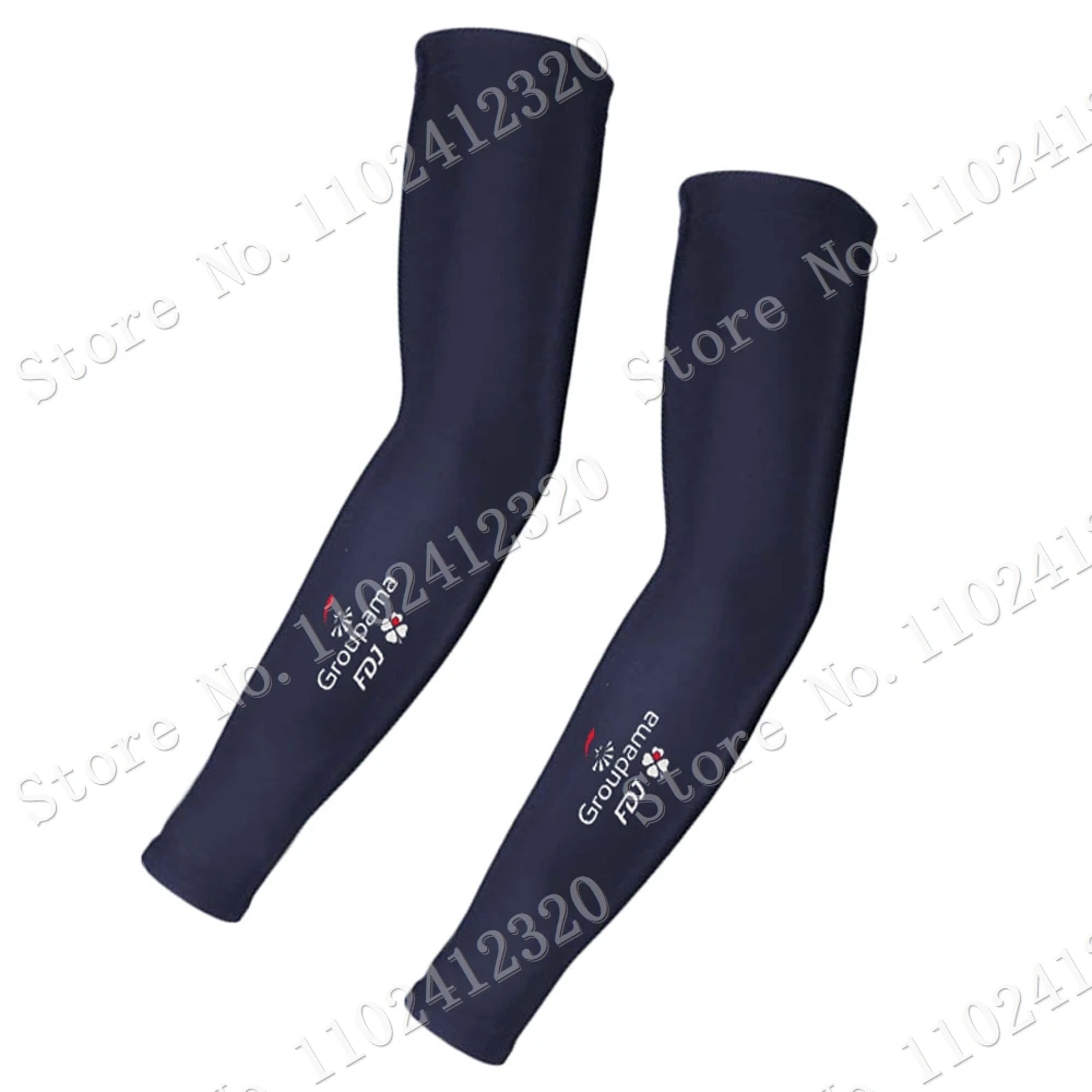 Blue FDJ Cycling Team 2023 Leg Warmers UV Protection Wout van Aert Cycling Arm Warmer Road Bike Leg Sleeve MTB