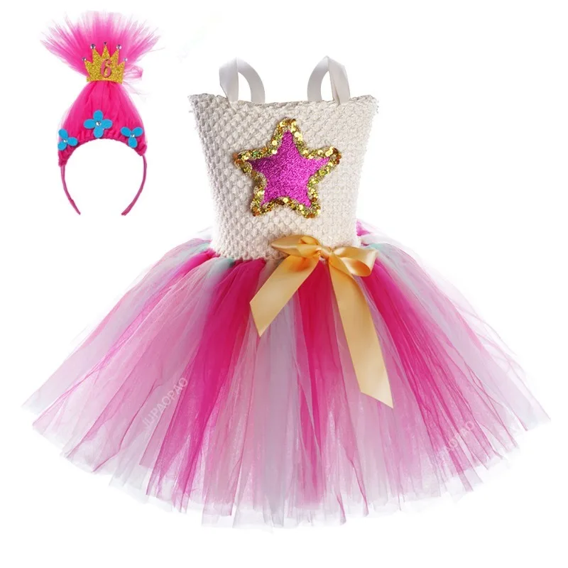 

high quality Costume for Girls Birthday Halloween Dresses for Kids Magic Elf Fairy Tutu Outfit with Hair Bow Children Clothes