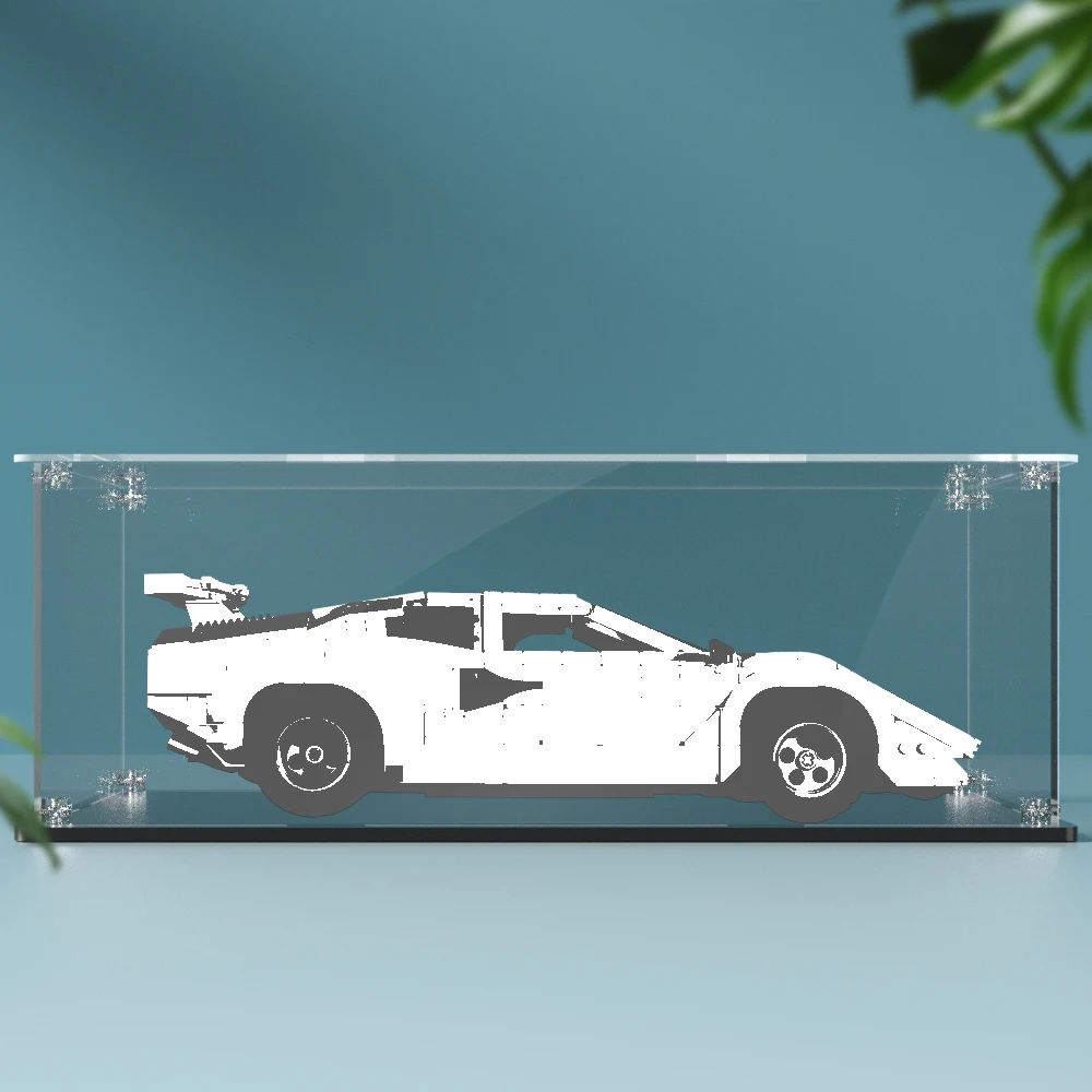 Acrylic display box for lego 10337 display case for Lamborghini Countach building block dustproof clear model car storage box