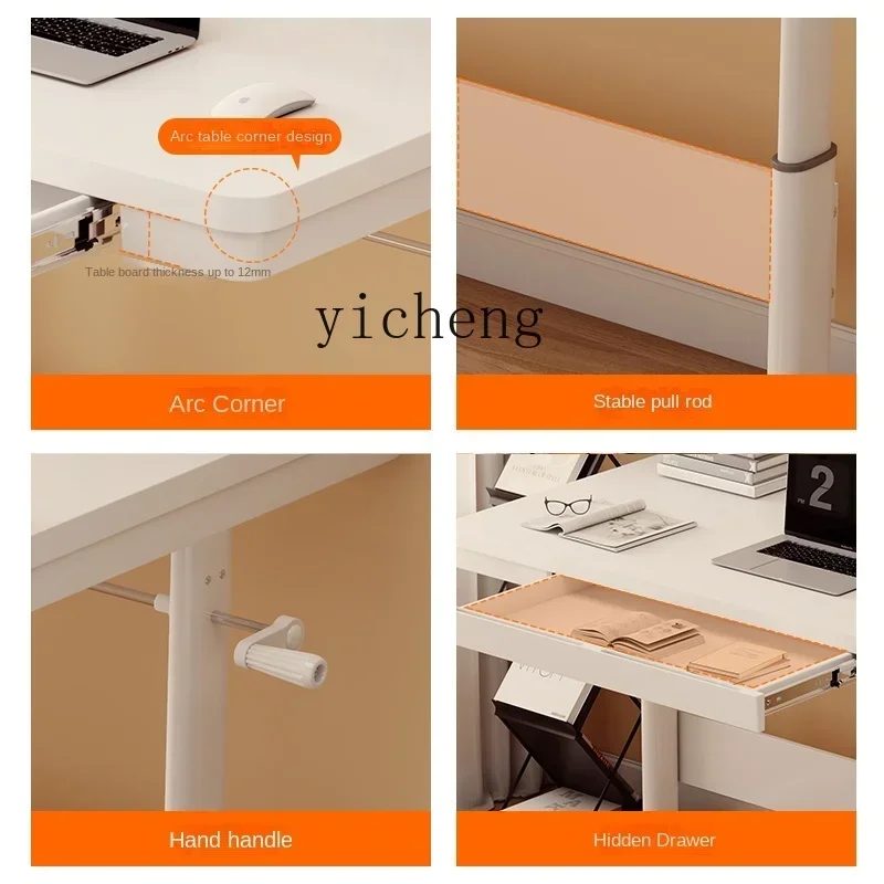 b2  Adjustable Desktop Computer Desk Home Writing Desk Children Learning Lifting Desk Office Workbench