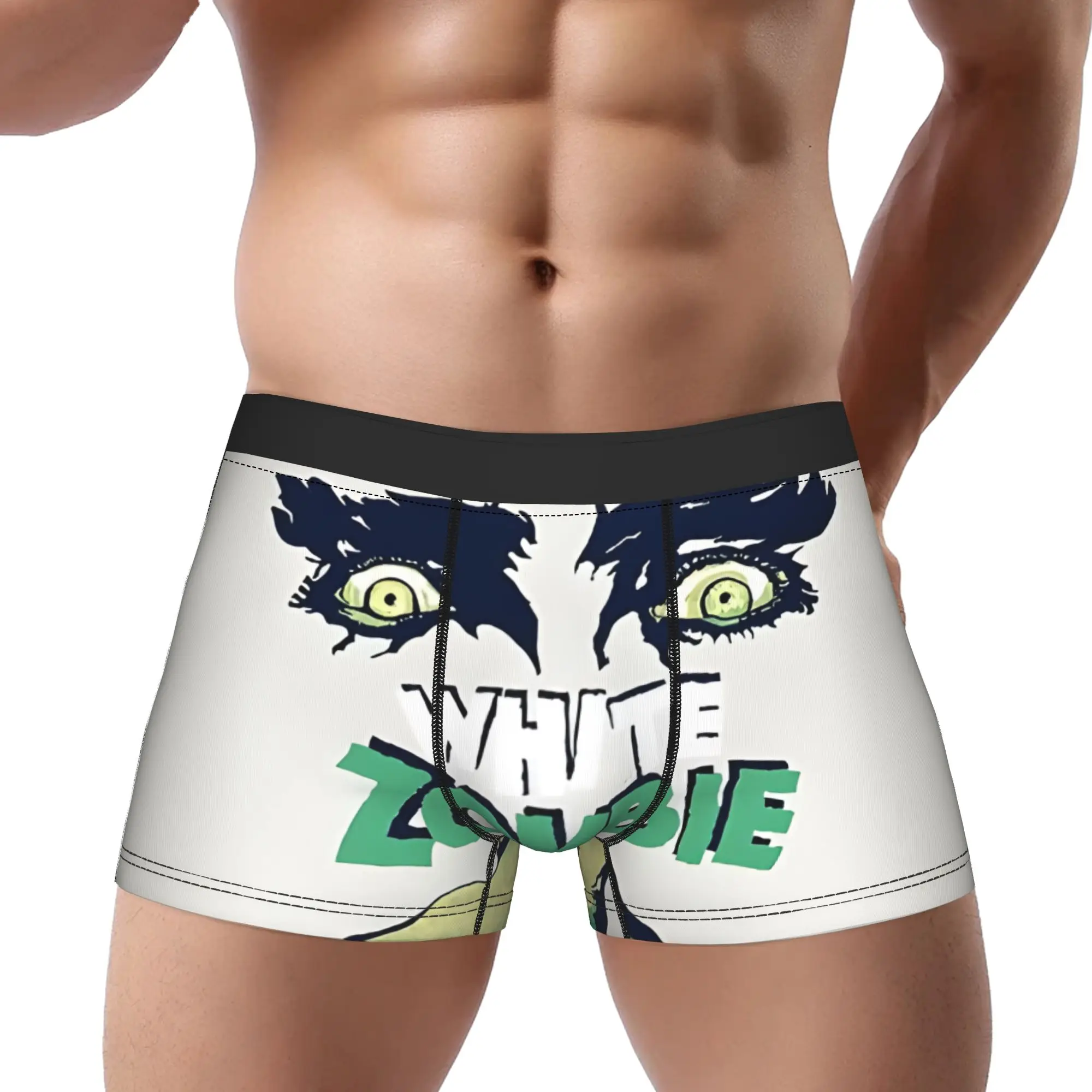 

Трусы White Zombie Title, мужские трусики, мужское нижнее белье, шорты с принтом White Zombie, трусы-боксеры