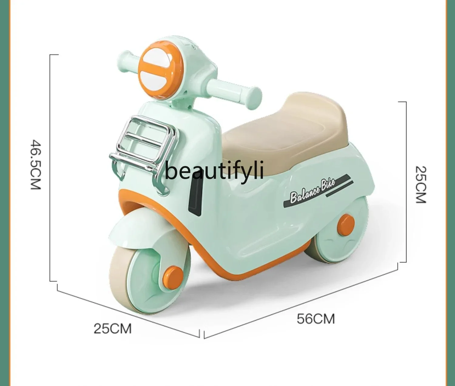 Balance scooter for children aged 1 to 3 Infant scooter four wheels, no pedals