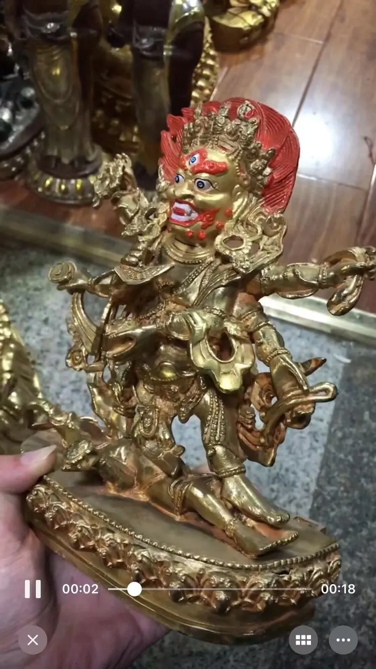 10 inch 31 cm high pure copper six arms