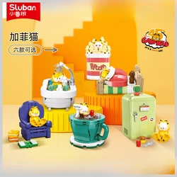 Sluban New Gaffey cat building blocks street view fashion toys tabletop decoration