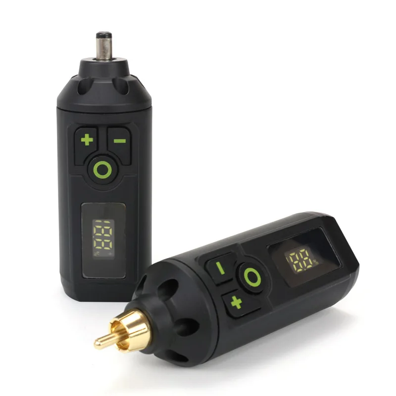 RCA/DC Mini Wireless Tattoo Netzteil Digital LCD Tattoo Stromquelle wiederauf ladbare Batterie Permanent Make-up Zubehör