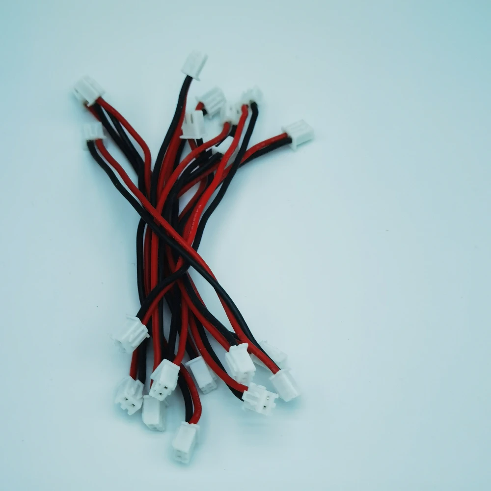 2,54 mm Antennen-Plug-in-Anschluss, Silikondraht, 2P-Stecker und Buchse, Verbindungskabel, Doppelkopf, 10 cm Schwanz, verzinnter elektronischer Kabelbaum