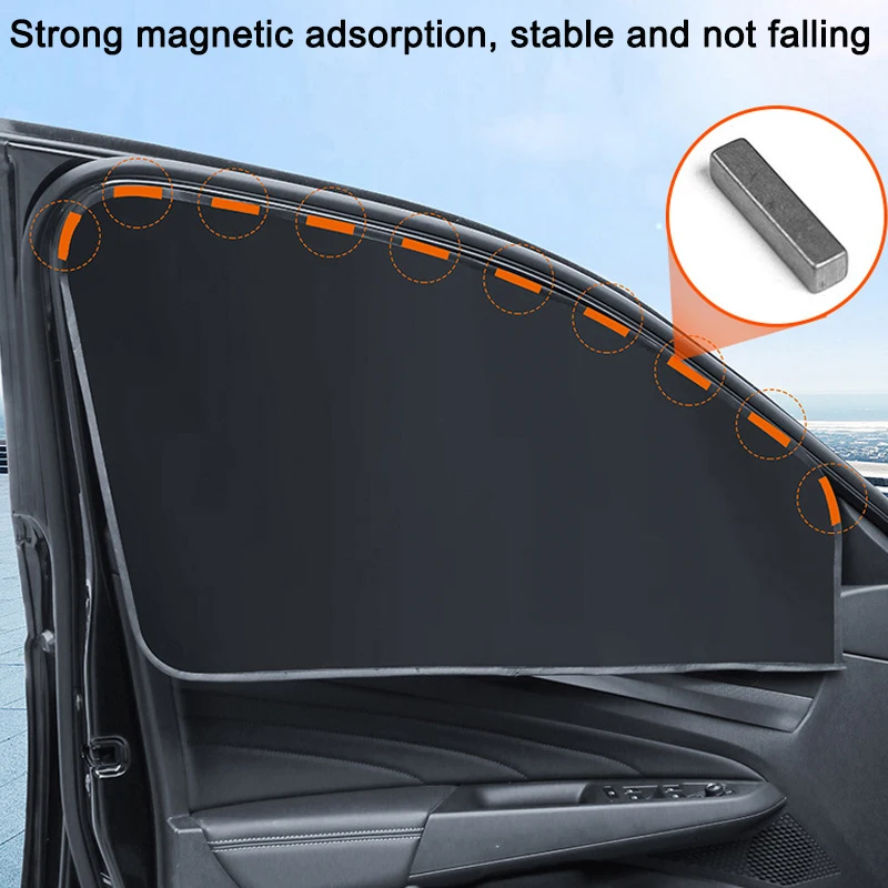 Magnetic Car Sunshade UV Protection Curtains Sun Shield Cover Double Sides Auto Window Sun Shade Protector Cover Accessories