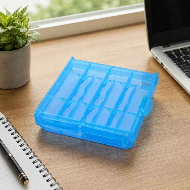  Hinged Clamshell Battery Holder Case, 5Pack ABS Organizers for Keep Loose 2A and 3A Batteries Sorted and Together