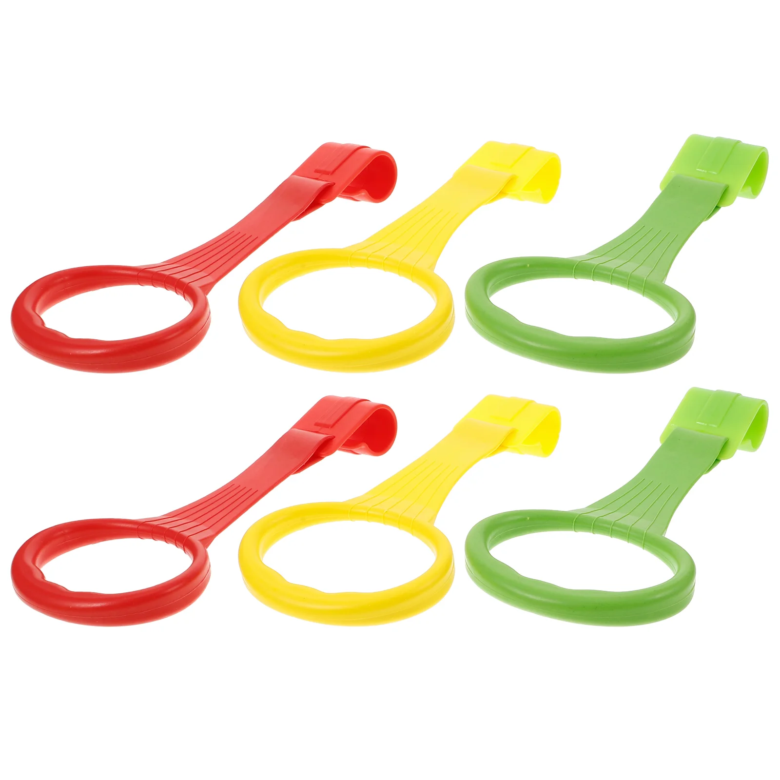 6 Pcs Baby Crib Pull Up Rings Plastic Walker Toys Playpen Sling Tools Handles Toddler Standing Learning Aids Safe