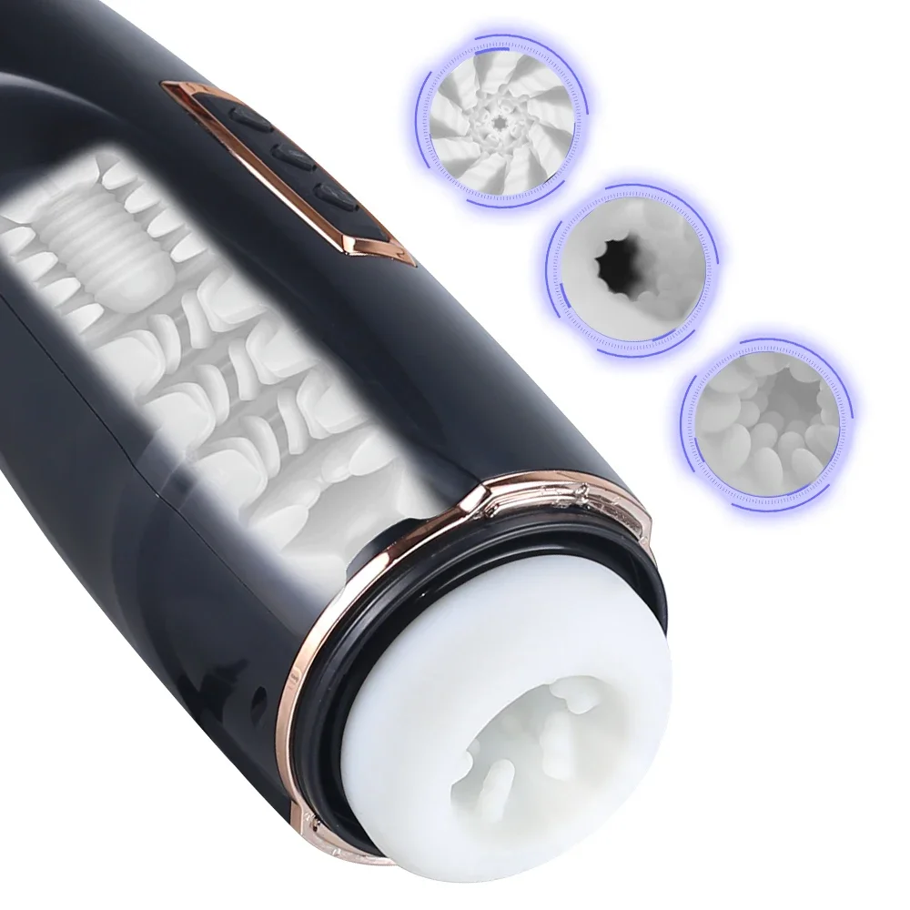 Automatic Telescopic Male Masturbator Vibration Blowjob Sucking Masturbation Cup for Men Oral Vagina Machine Sex Toys for Adult