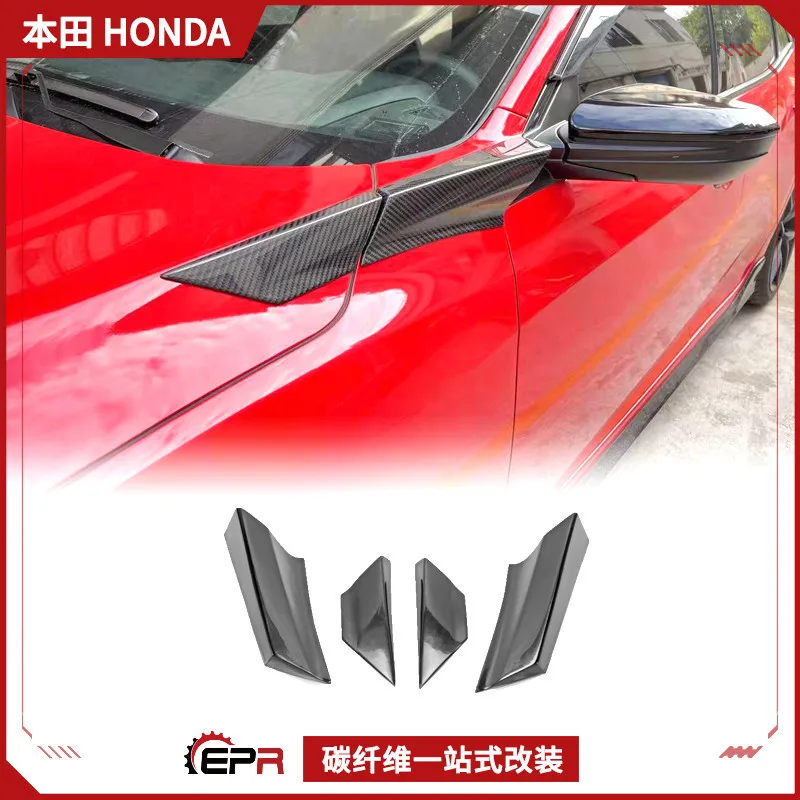 SAAR متوافق مع أجزاء تعديل ألياف الكربون Honda Type R FK8 غطاء محرك السيارة الأمامي طراز Varis سبويلر فتحة التهوية