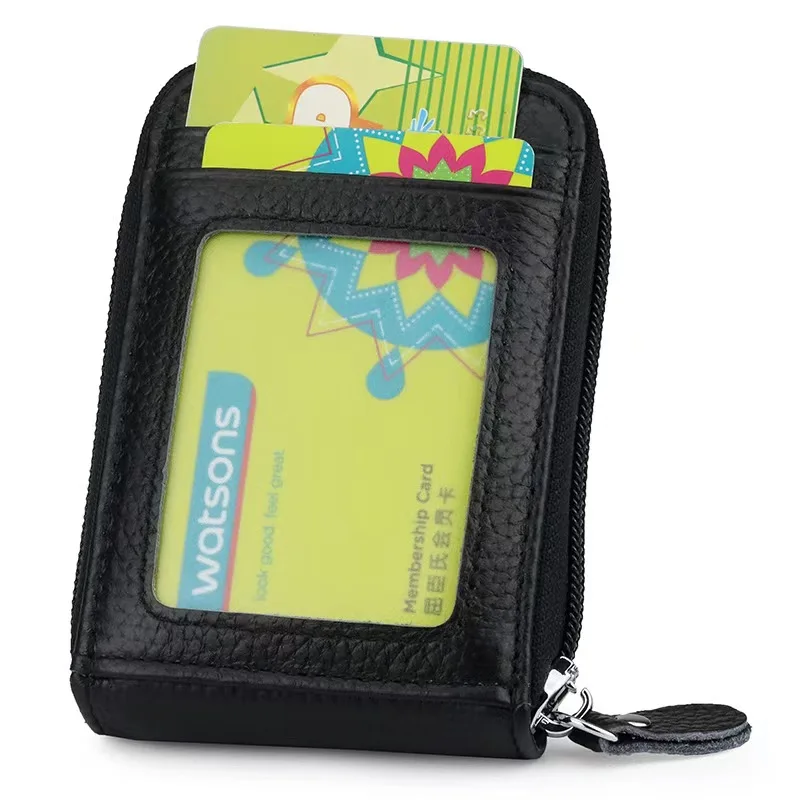 RFID Blocking Leather Wallet for Men Women, 11 Card Slot Accordion ID Driver License Holder, Thin Minimalist Credit Card Organiz