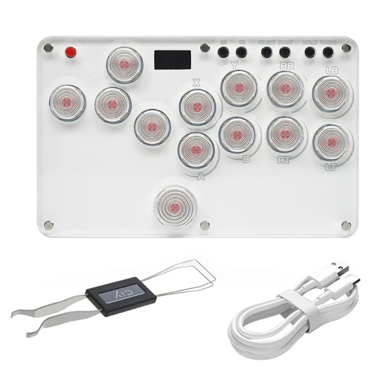 

SOCD Hitbox Controller Hitbox Keyboards Fighting Game Keyboards Fighting Joystick with Light Game Accessory