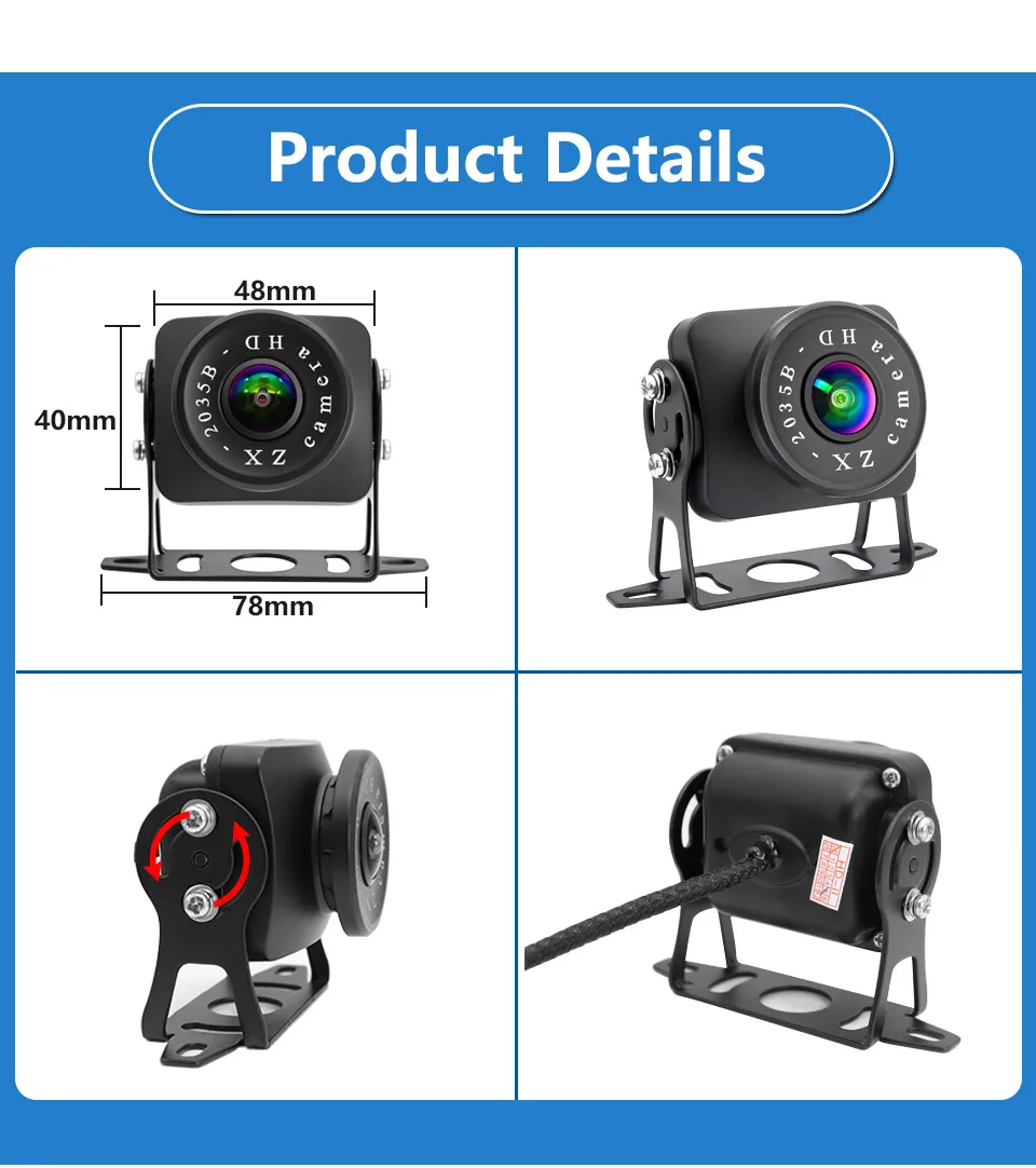 Smartour 1920*1080P AHD Backup Kamera 9V-36V für Bus Lkw Fahrzeug Überwachung CCD HD Nachtsicht Auto Überwachung Kamera – Detail 5