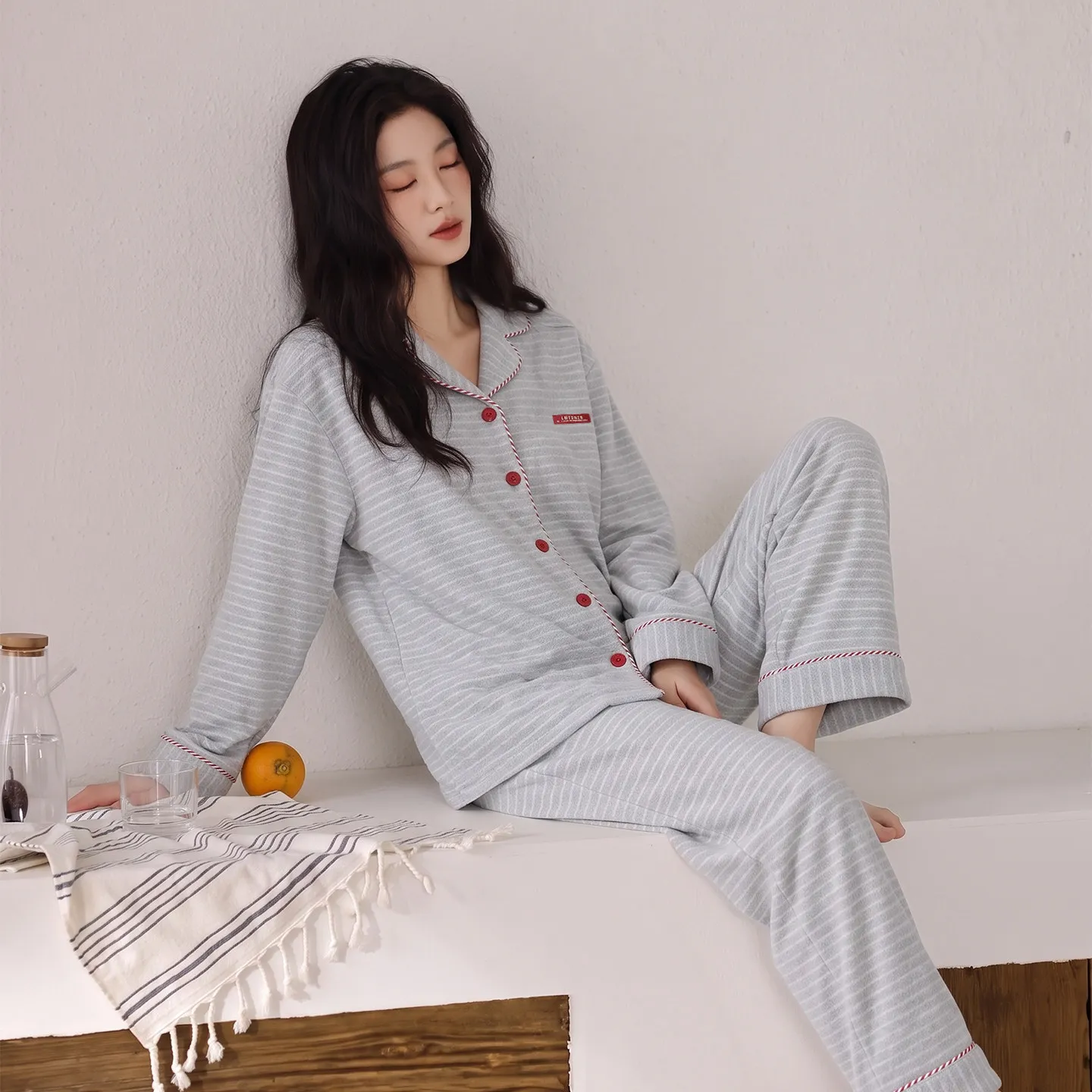 2026 New Arrival Winter Warm Sleepwear for Wome M-2XL Cardigan Thermal Fleece Nightwear Ladies Female Homewear pijamas feminino