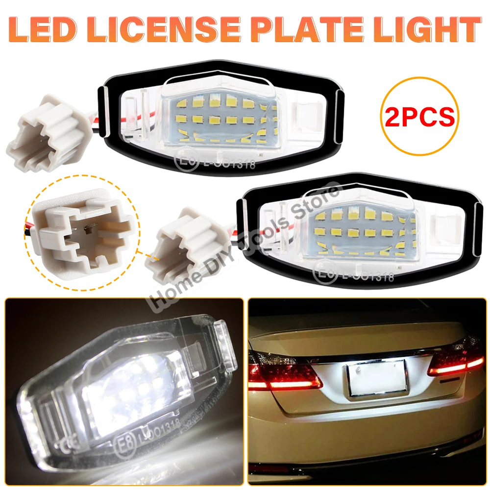 

LED White License Number Plate Light For Honda Civic 01-15 Accord 4D 03-17 Odyssey 00-04 Pilot 03-08 Acura MDX RL TSX RDX TL ILX