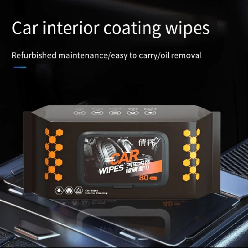 Car Interior Wipes Glass Leather Interior Refurbished Steering Cleaning Clean Sofa Wheel Wipes Care Wet Maintenance Wipes