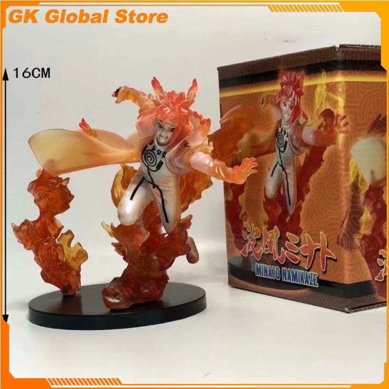 16cm Nowa Figurka Anime NARUTO Namikaze Minato Model PVC Statuetka Dekoracja na Biurko Ozdoby Prezent Urodzinowy dla Dzieci Zabawki