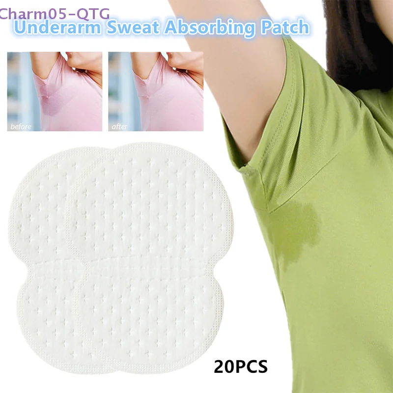 

Hot 20Pcs Unisex Sweat Pads Summer Deodorants Underarm Anti Perspiration Sweat Pads Disposable Armpit Absorb Sweat Shield Pads