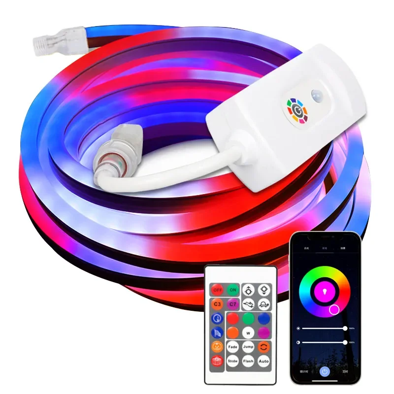 10M RGB WIFI neon lights Waterproof flexible planet holiday lighting LED  rope light strip custom decoration