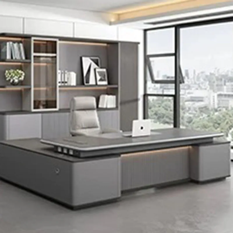 Design Storage Office Desk Modern Wooden Executive Decoration Office Desk Aesthetic Conference Meuble Bureau Home Furniture