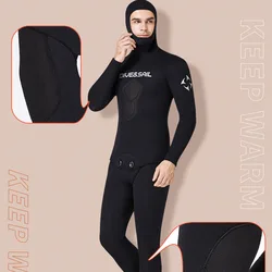 3MM Scuba Diving Thermal Neoprene Wetsuit For Man Swimming Keep Warm Black Winter Diving Suit Full Suit Surfing Fishing Equipmen