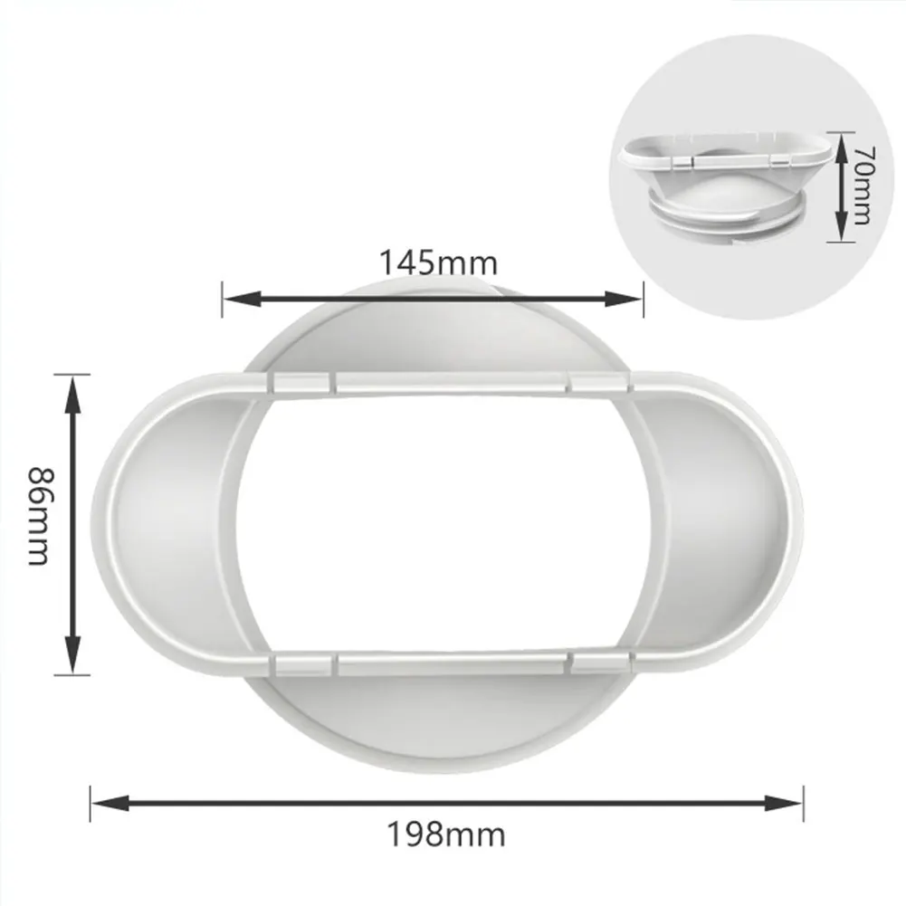 

Адаптер интерфейса с плоским горлом для кондиционеров, 1 шт. аксессуары. выхлопная труба для шланга 130/150 мм, тепловая выхлопная труба
