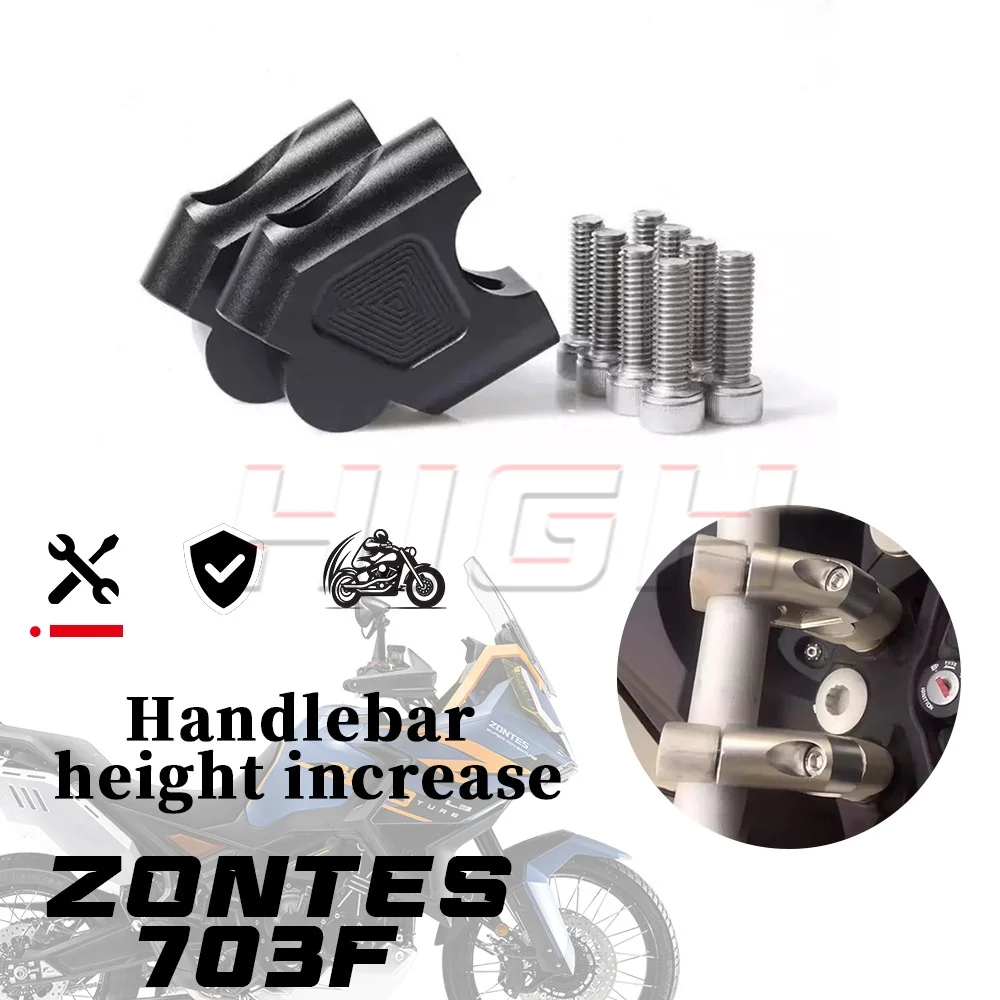 FOR ZONTES 703F Custom Handlebar Riser Heighten & Rearward Move Base Handlebar Extension Adapter Accessories