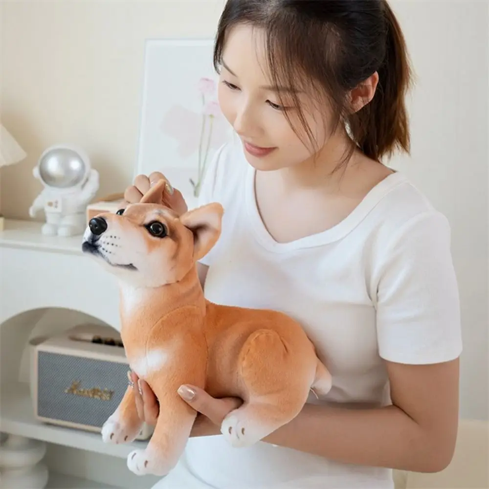 Stuffed Animal Simulation Dog Plush Toy Rottweiler Yellow Shiba Inu Animal Puppy Dolls 25cm Kawaii Shiba Inu Plush Dolls