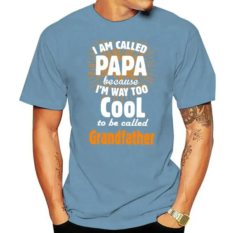 Gift for Grandfather T-Shirt Papa T-Shirt Gift for Grandpa Personalized T-Shirt Fashion Men Top Custom Any Logo Hip Hop T Shirt