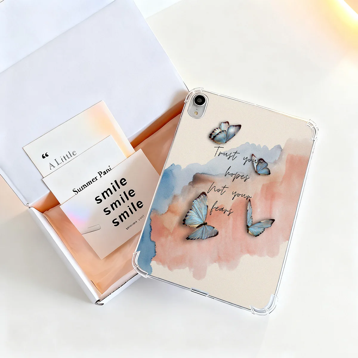 Butterfly Soft Case For iPad Pro 12.9 13 11 inch 9.7 Air 13 11 2 1 iPad 11 10.9 6 5 10.2 4 3 2 Mini 7 6 5 4 3 2 Cover Capa Funda