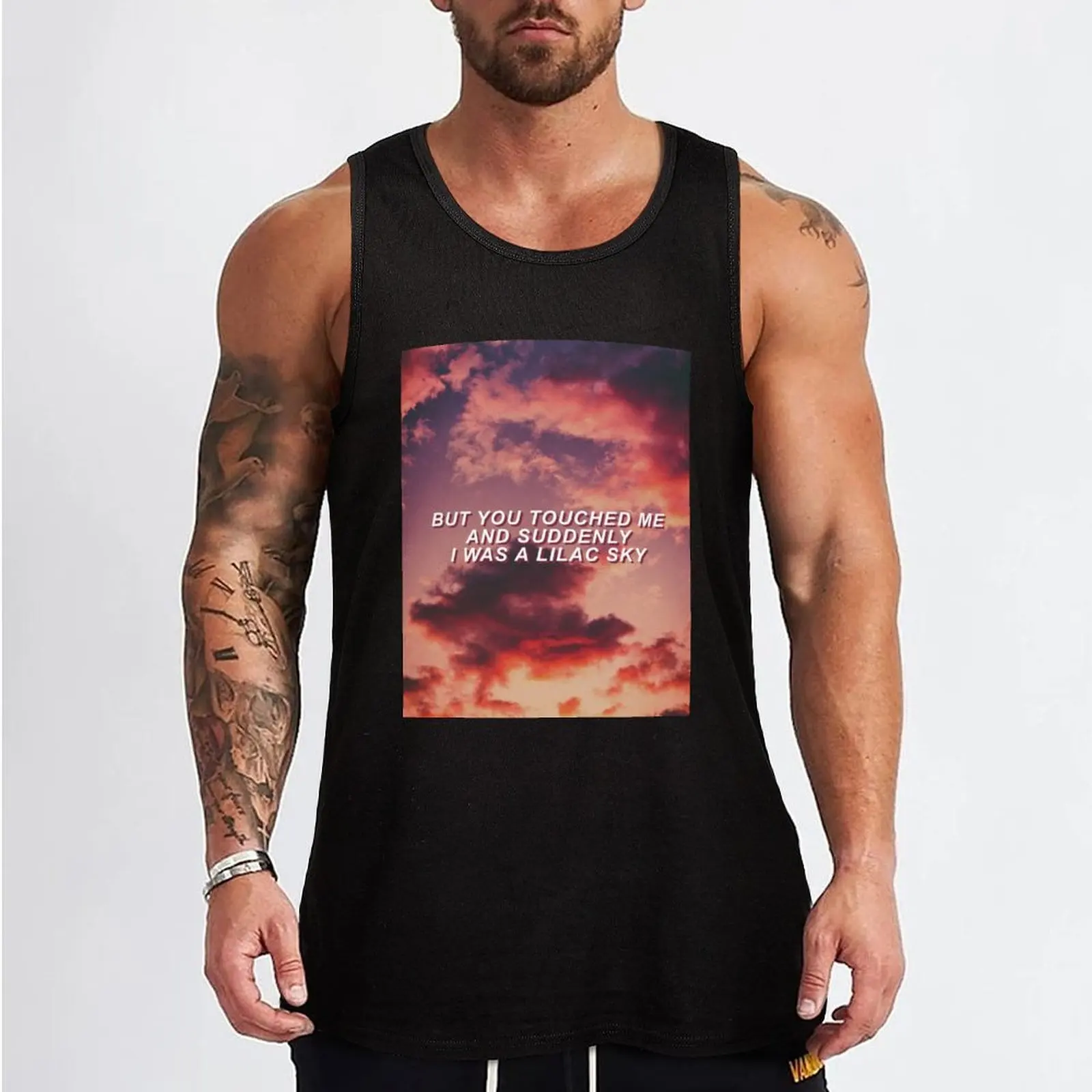 Halsey Colors Tank Top Men gym sportswear T-shirt man summer clothes man 2024 T-shirt sports