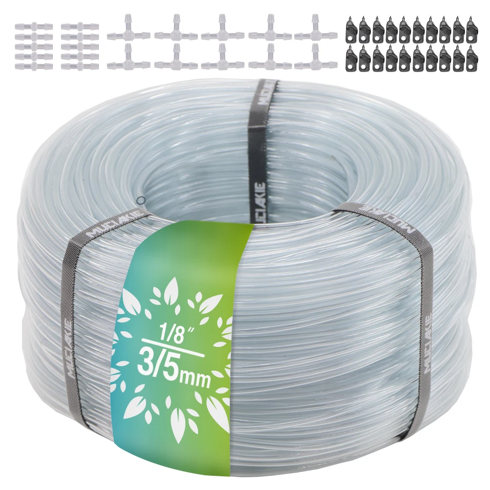 1-150M 3/5MM przezroczysta rura elastyczny wąż pcv 1/8 \'\'plastikowa uniwersalna lekka rura domowy ogród nawadnianie kropelkowe akwarium