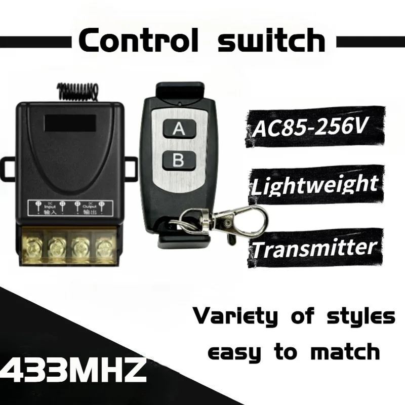 

Wireless Remote Control Switch DIY Device RF433 Remote High Power 30A Wide Voltage AC 100-240V 110V 220V Garage Door Transmitter