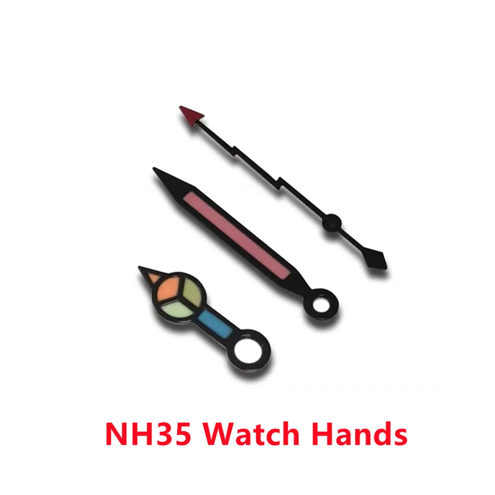 

Modified Watch Hands for NH35/NH36/4R/7S Movement Three-pin Lightning Second Hand Color Luminous Watch Pointer