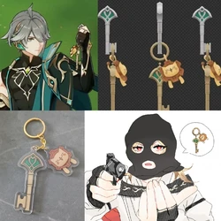 Game Impact Alhaitham Kaveh Dormitory Key Cosplay Key Chains Acrylic Keychain Pendant Xmas Gifts
