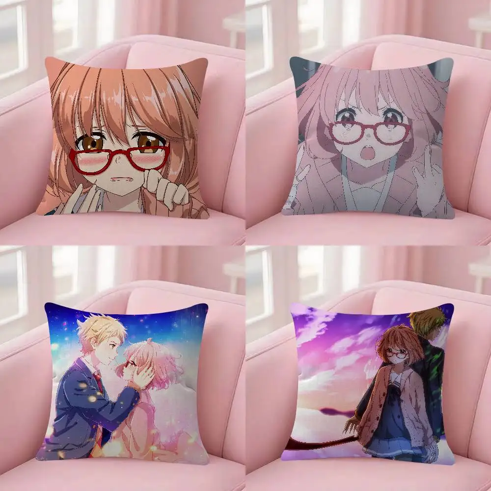 Beyond The Boundary Cute Cushion Cover Soft Washable Pillow Case Multi-Scene For Couch Bed Travel Office Use