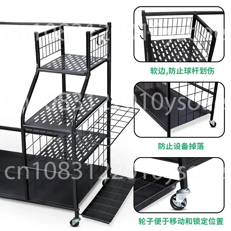 Golf Rack Ball Bag Club Metal Display Storage Rack Golf Supplies Driving Range Equipment Rack